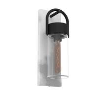 Außenwandleuchte Carraro 60w Metall Glas, Wandmontage - Klar/Schwarz, KONVENTIONELL, Glas/Metall (13/11,5/38cm) - Eglo