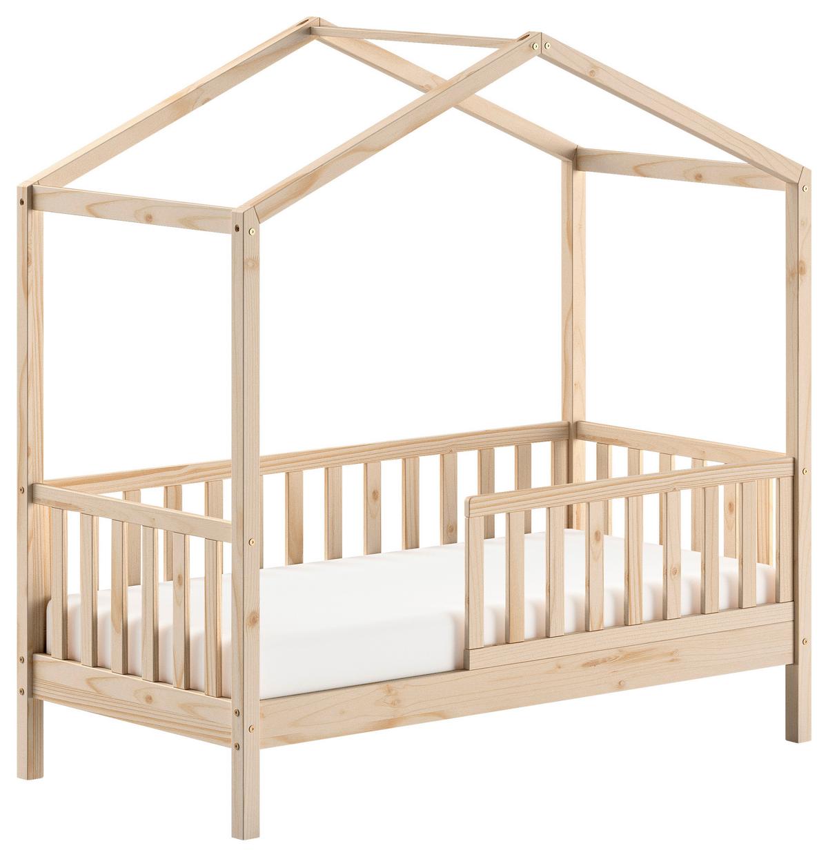 Hausbett Junior - Naturfarben/Kieferfarben, MODERN, Holz (70/140cm) - Vipack