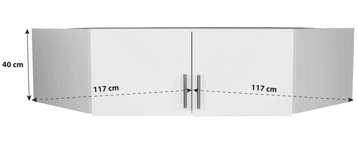 NADSTAVEC NA SKRIŇU CELLE - biela/biela s vysokým leskom, Modern, kompozitné drevo/plast (117/39/117cm)