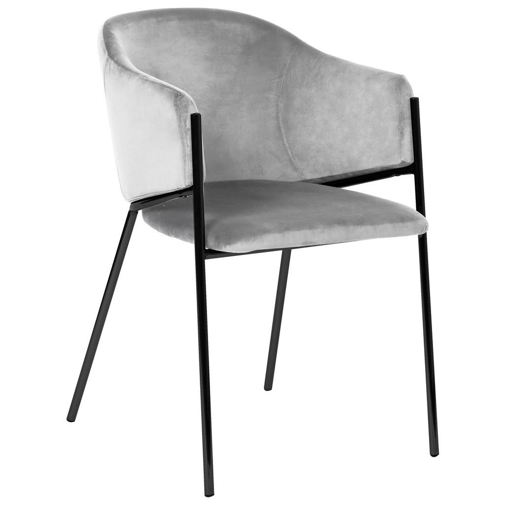 Armlehnstuhl Kronos -Trend Hellgrau/Schwarz