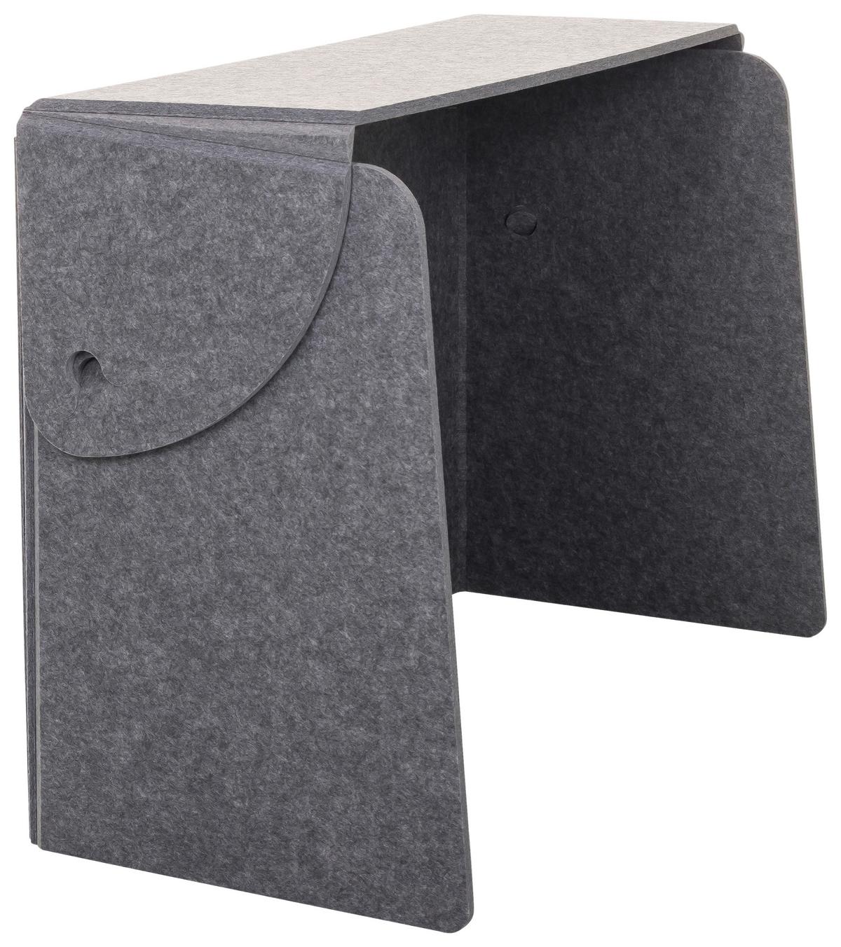 Trennwand Flexmiut Fold - Grau, Basics, Kunststoff/Textil (84/58/40cm) - MID.YOU