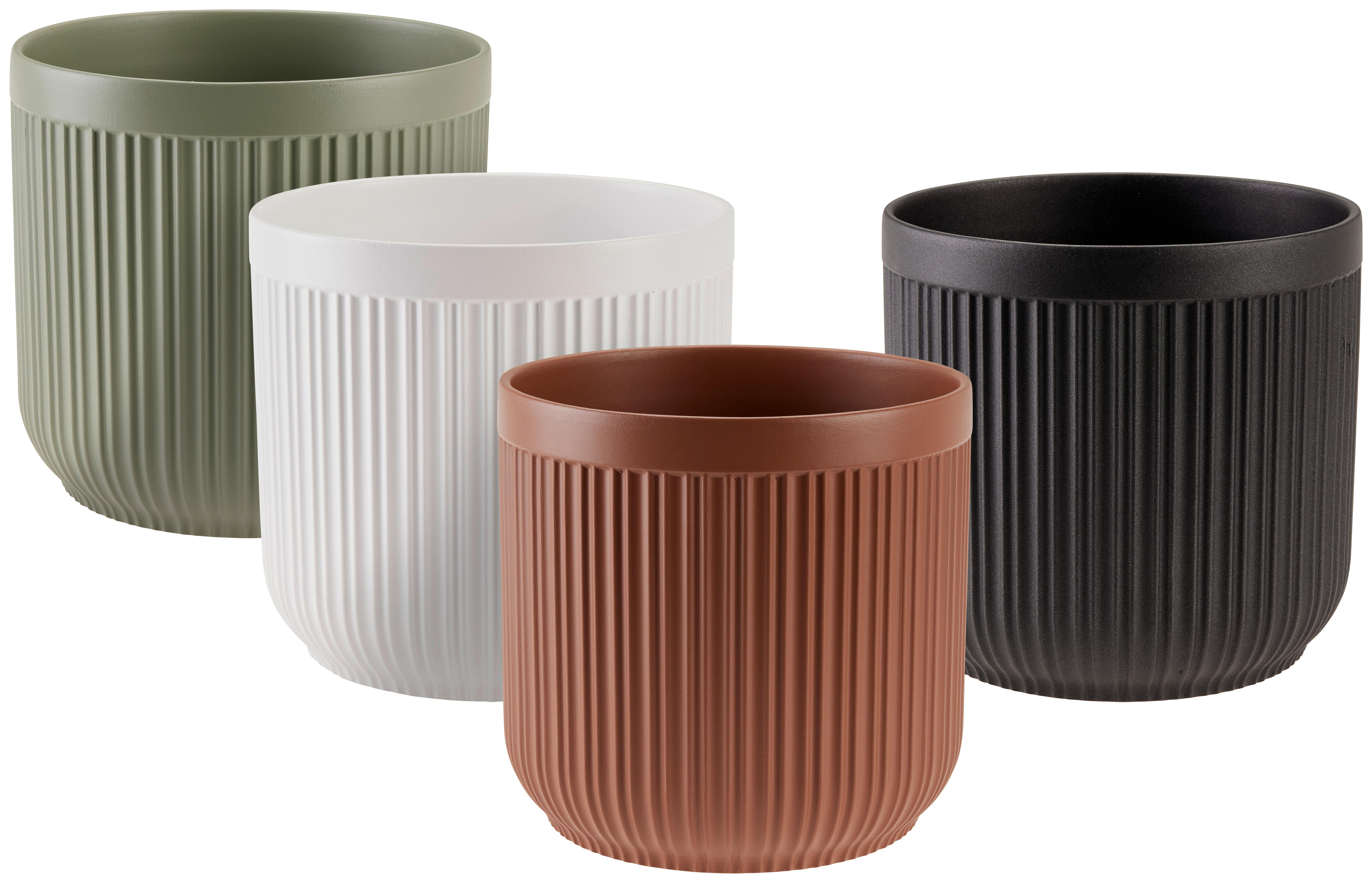 Blumentopf Maite - Smaragdgrün/Schlammfarben, KONVENTIONELL, Keramik (26,5/26cm) - Luca Bessoni