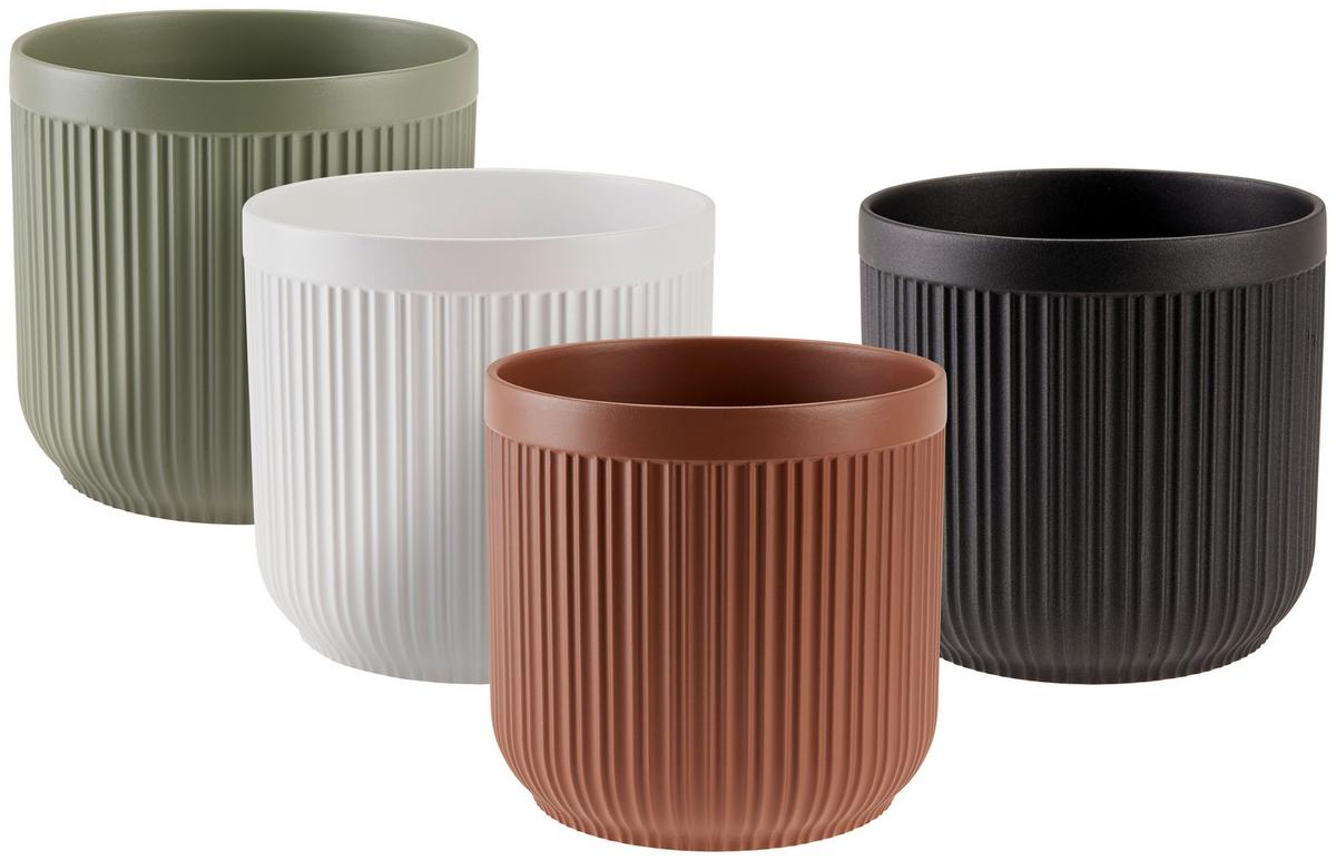 Blumentopf Maite - Smaragdgrün/Schlammfarben, KONVENTIONELL, Keramik (26,5/26cm) - Luca Bessoni