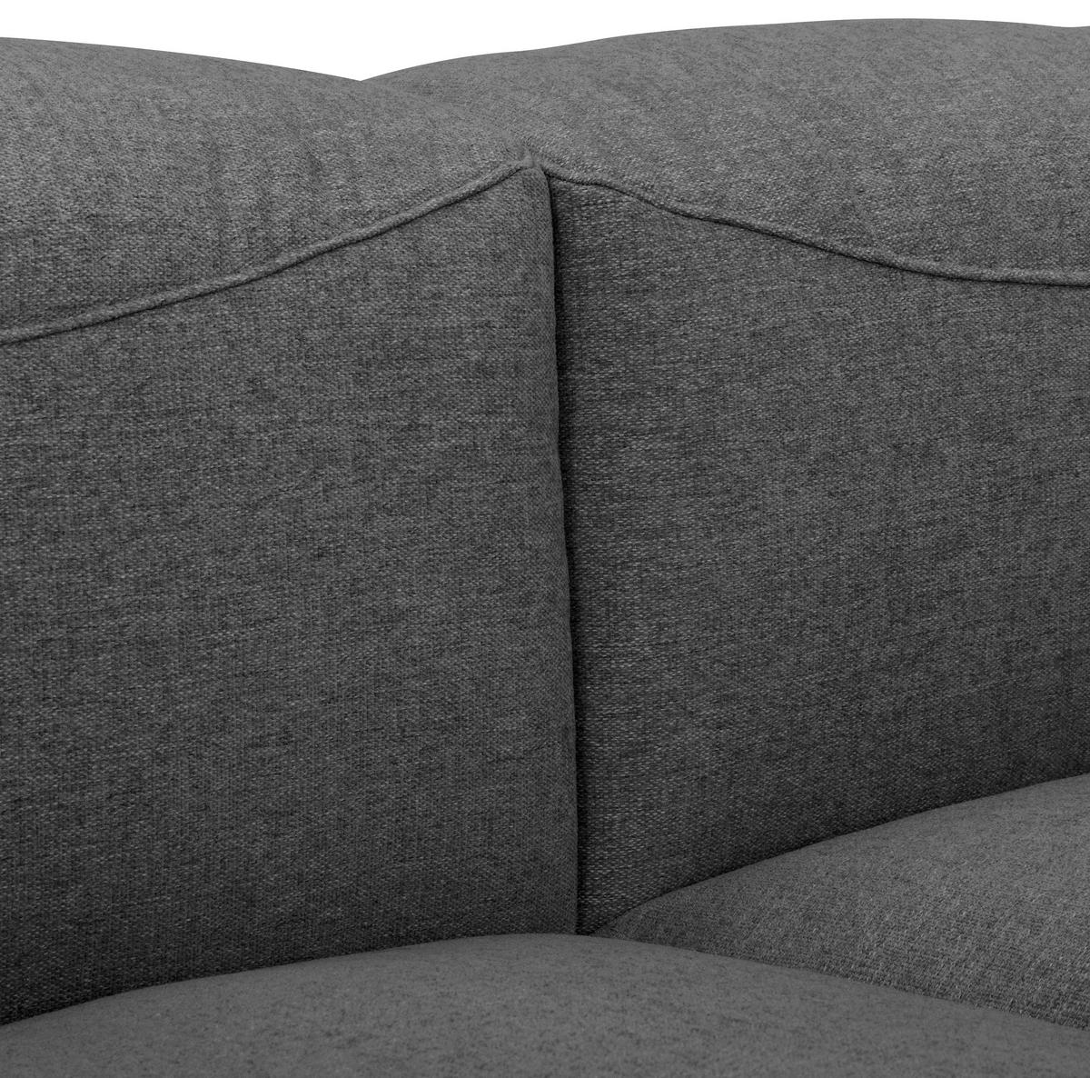 Ecksofa Lena Anthrazit Flachgewebe - Anthrazit, Design, Textil (175/73/100cm) - Max Winzer