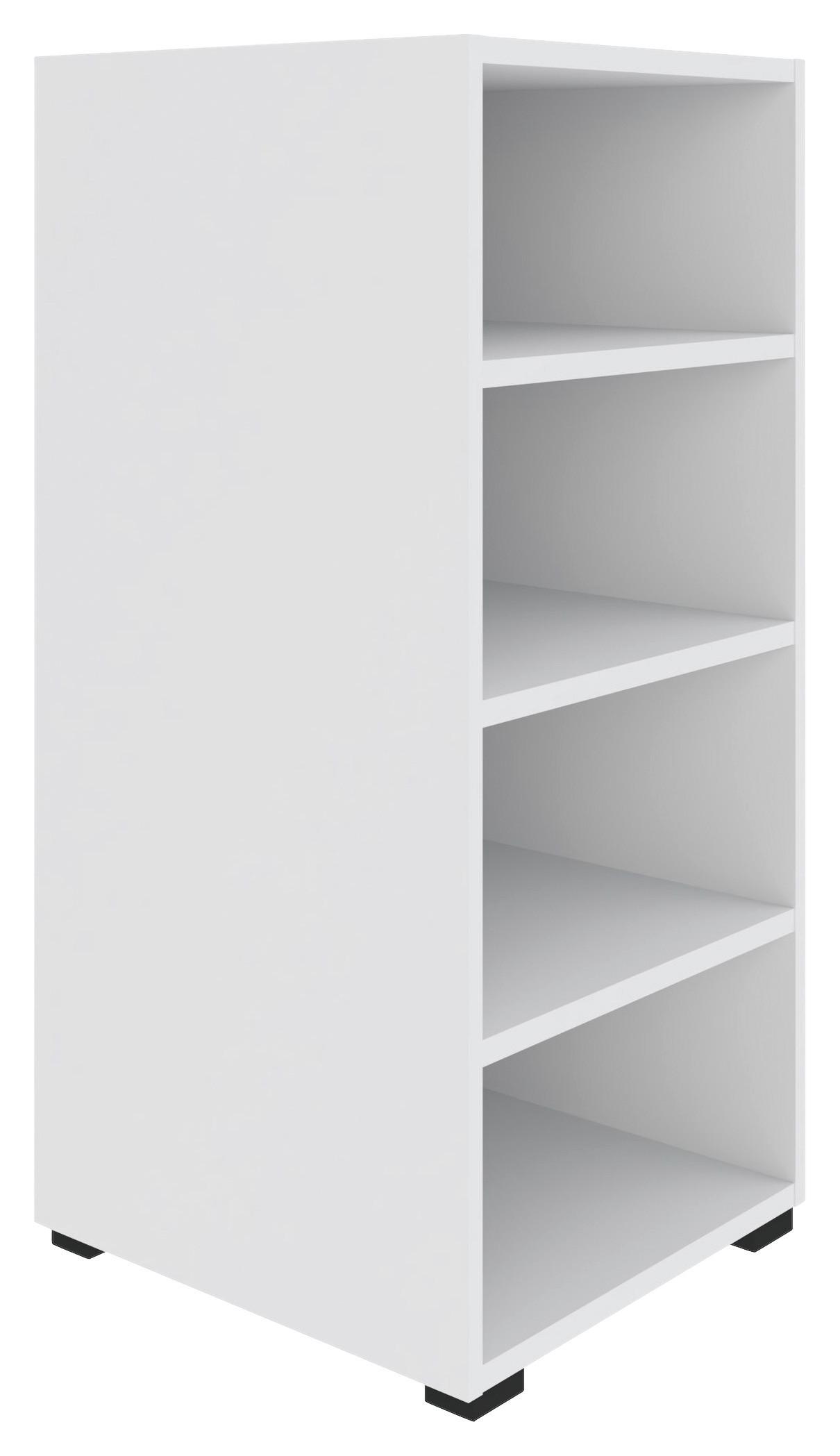 Regál Unit-Elements Maxi - bílá/černá, Moderní, kompozitní dřevo (45,6/89,6/40cm) - Ondega