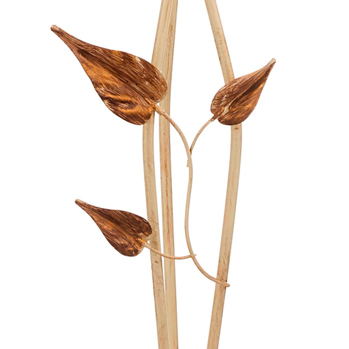 Stehleuchte 4647/Pt3 - Beige/Weiß, Natur, Glas/Metall (55/55/175cm)