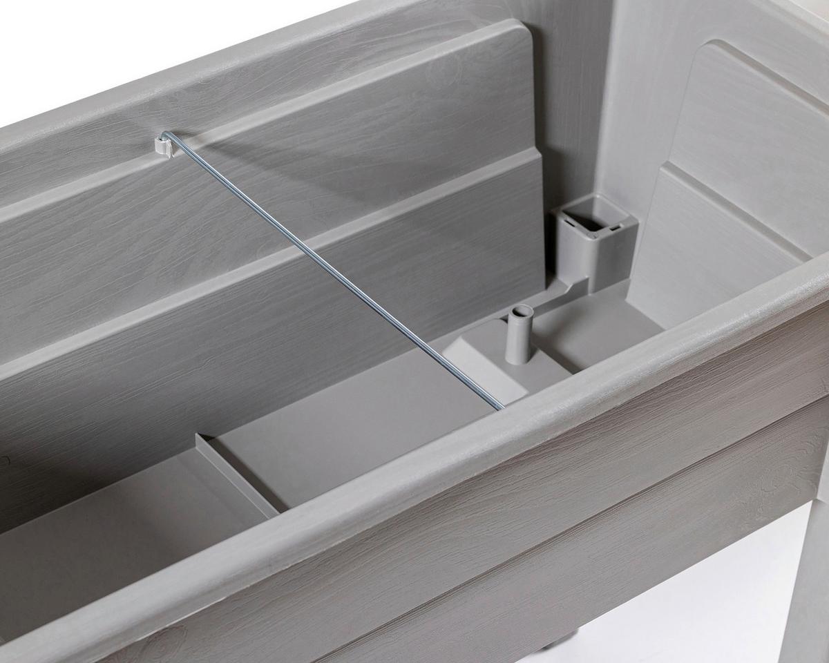 Hochbeet Kunststoff Victoria 78x81x38 cm Hellgrau - Hellgrau, Basics, Kunststoff (78/81/38cm)