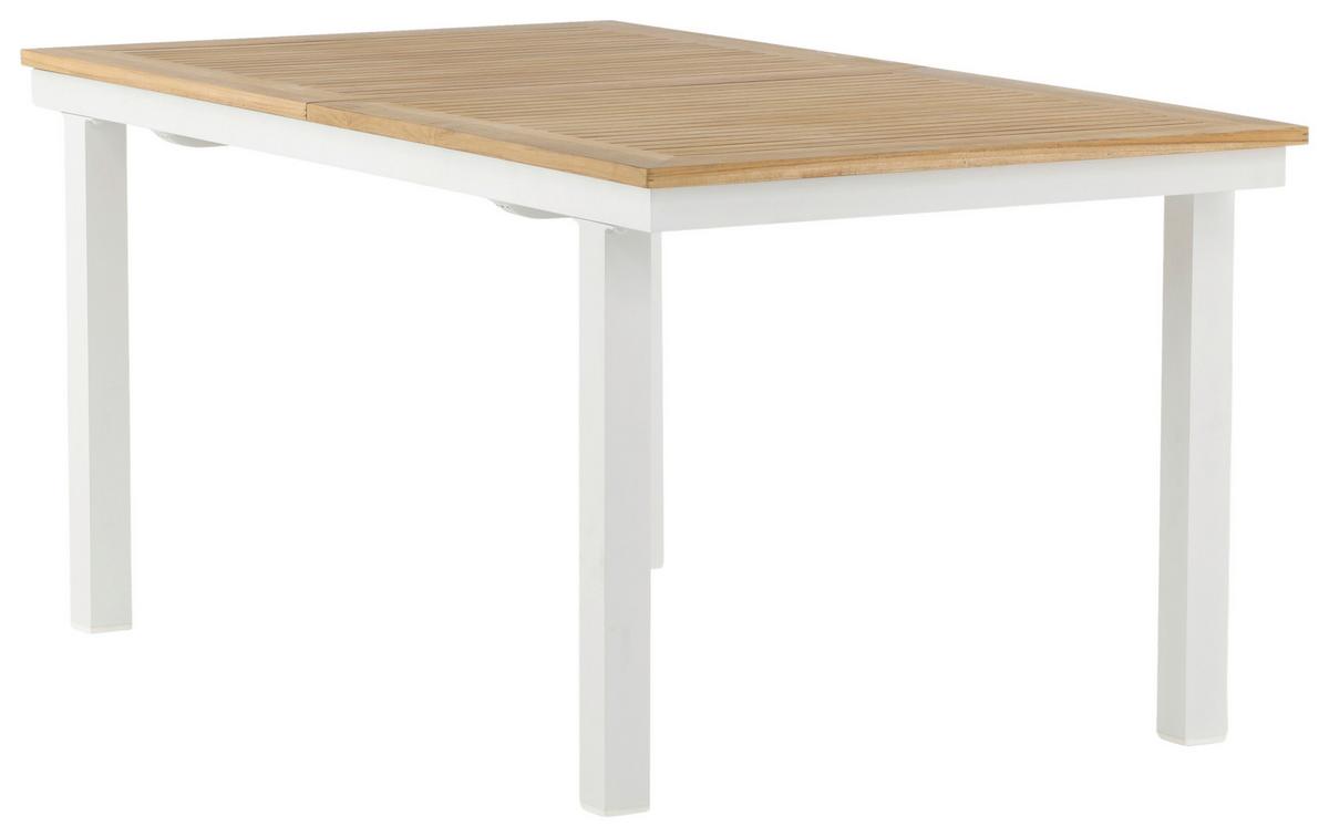 Gartentisch Panama - Weiß, KONVENTIONELL, Holz/Metall (160/90/75cm) - Gardenson