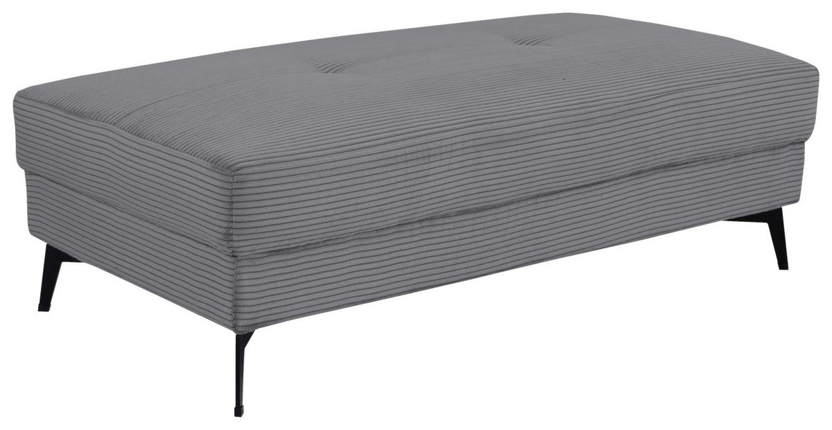 Hocker Zero Dunkelgrau B: 140 cm - Dunkelgrau/Schwarz, Trend, Textil (140/46/80cm)