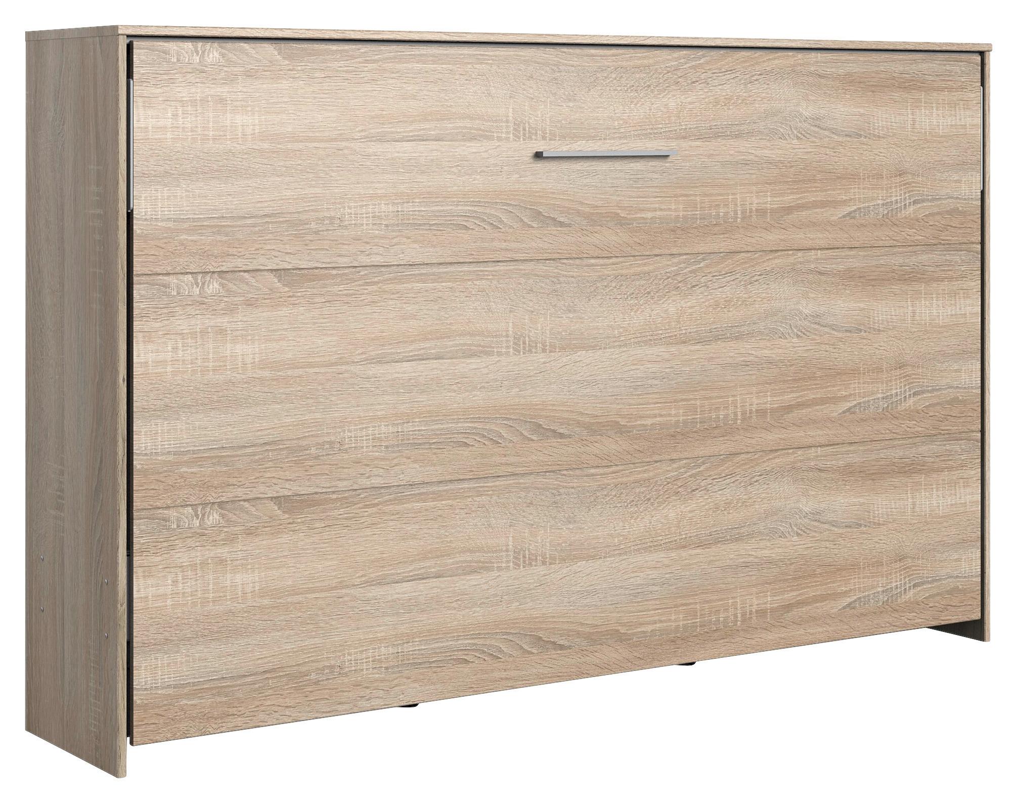 Schrankbett mit Lattenrost 120x200 Juist Eiche Dekor - Eichefarben, KONVENTIONELL, Holz/Holzwerkstoff (120/200cm) - MID.YOU