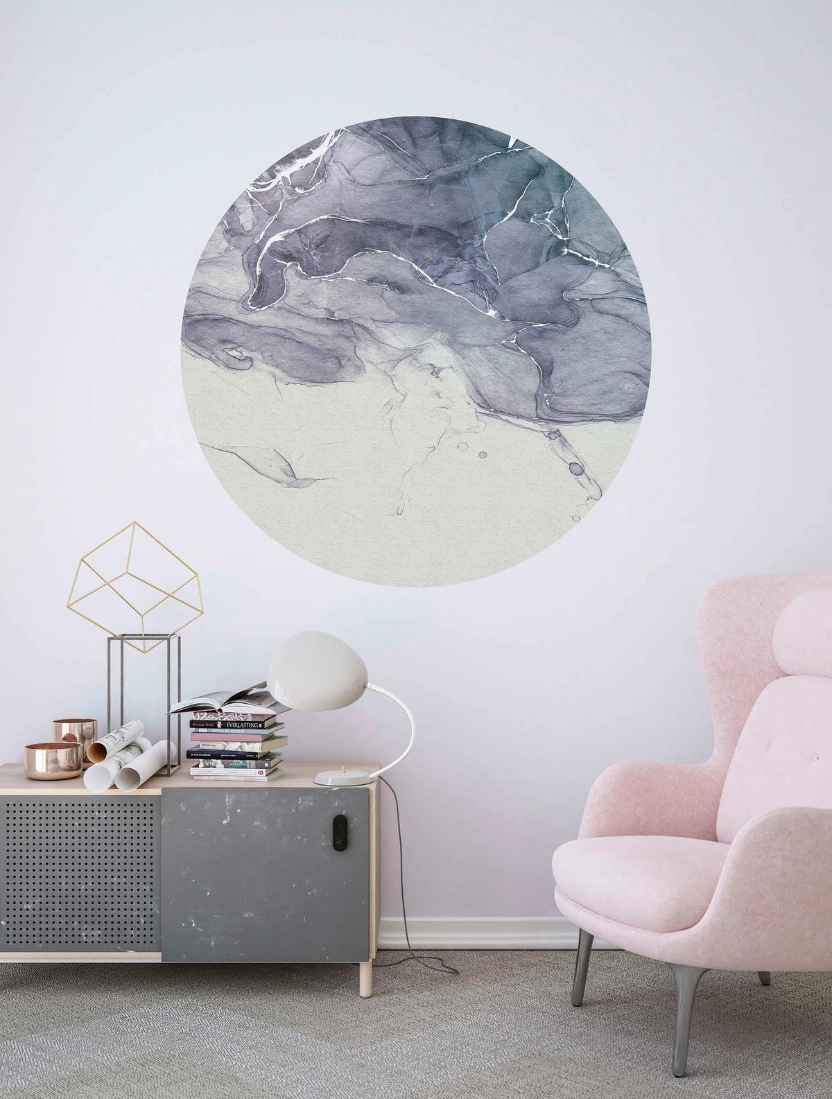Fototapete Fabled Ink - Blau/Grau, Trend, Papier (125cm) - Komar