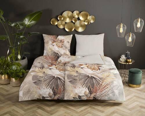 Wendebettwäsche Pippa Braun Taupe Beige 155x220 cm - Taupe/Beige, Natur, Textil (155/220cm)