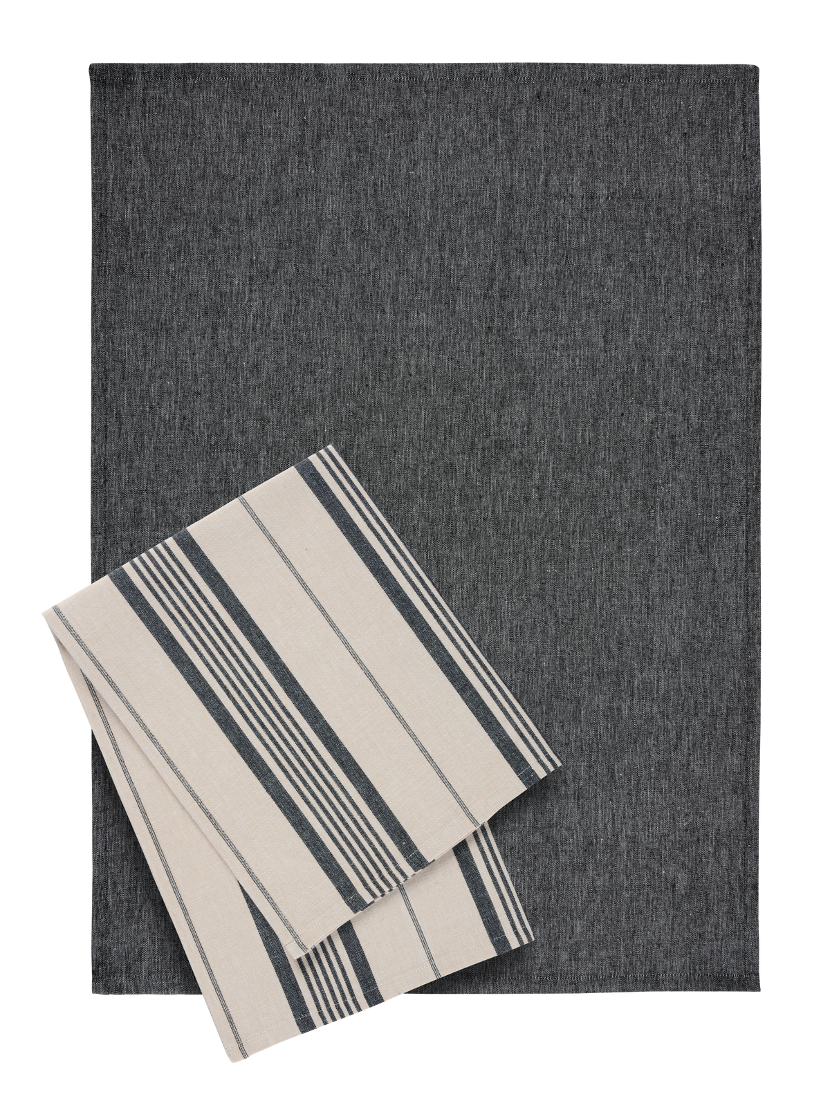 Sada utěrek Henry, 50/70cm, černá - černá, Moderní, textil (50/70cm) - Modern Living