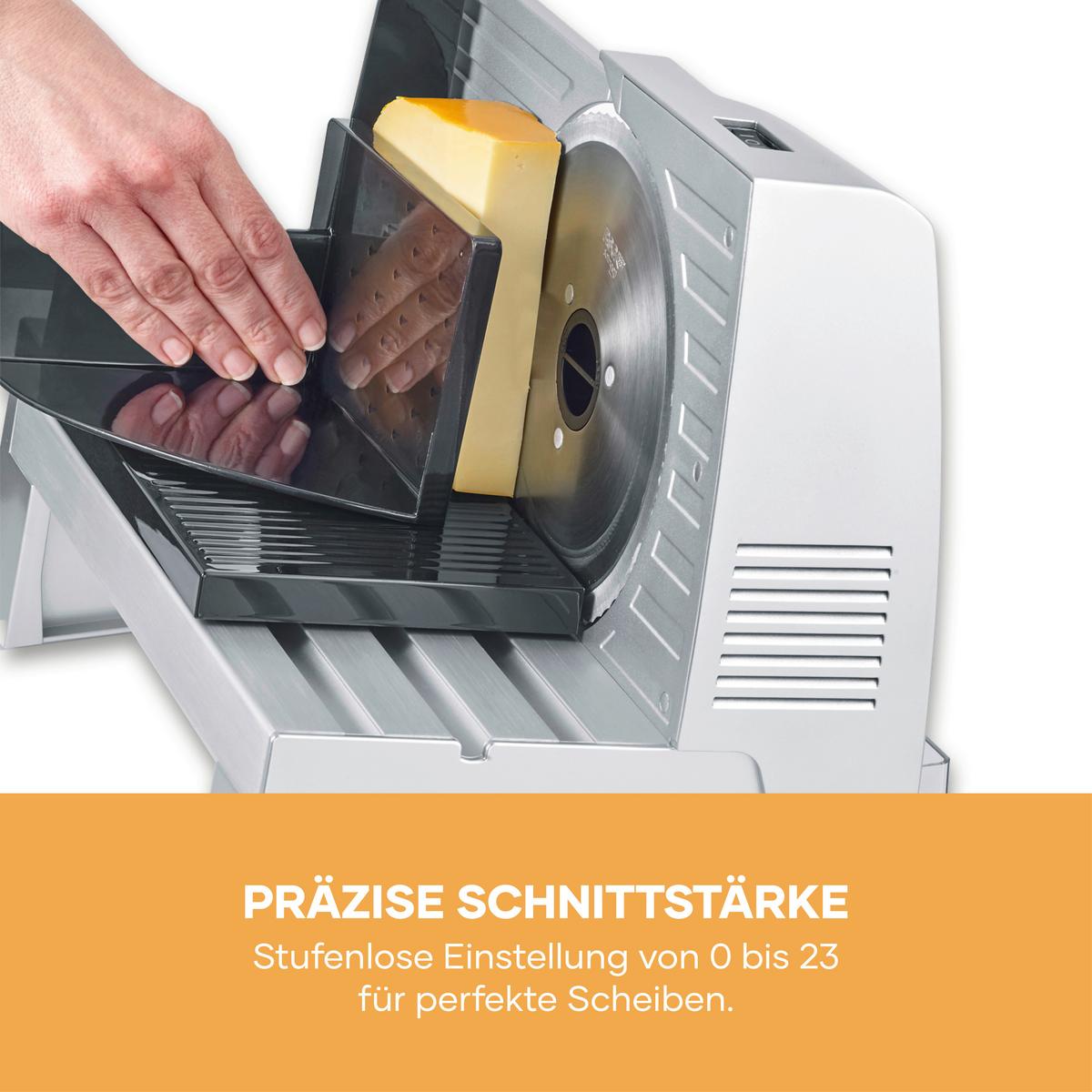Allesschneider BxHxT: ca. 36x24,5x23,4 cm - Edelstahlfarben, Basics, Kunststoff/Metall (36/24,5/23,4cm) - Silva Schneider