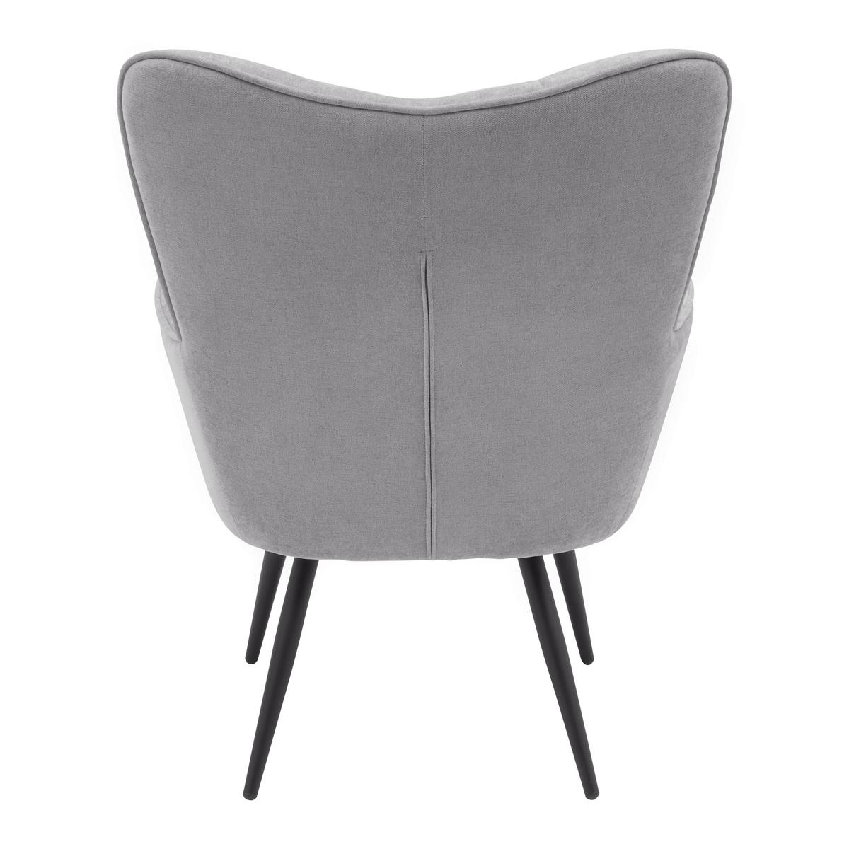 Křeslo s taburetem ALEX, šedá, max. 120 kg - šedá/černá, Moderní, kov/textil (68/100/78cm) - Mömax