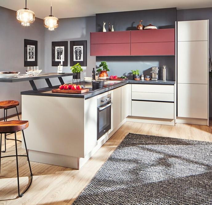 Einbauküchen Pn 210 Frei Planbar Modernes Design - Kaschmir, Holzwerkstoff - Pino