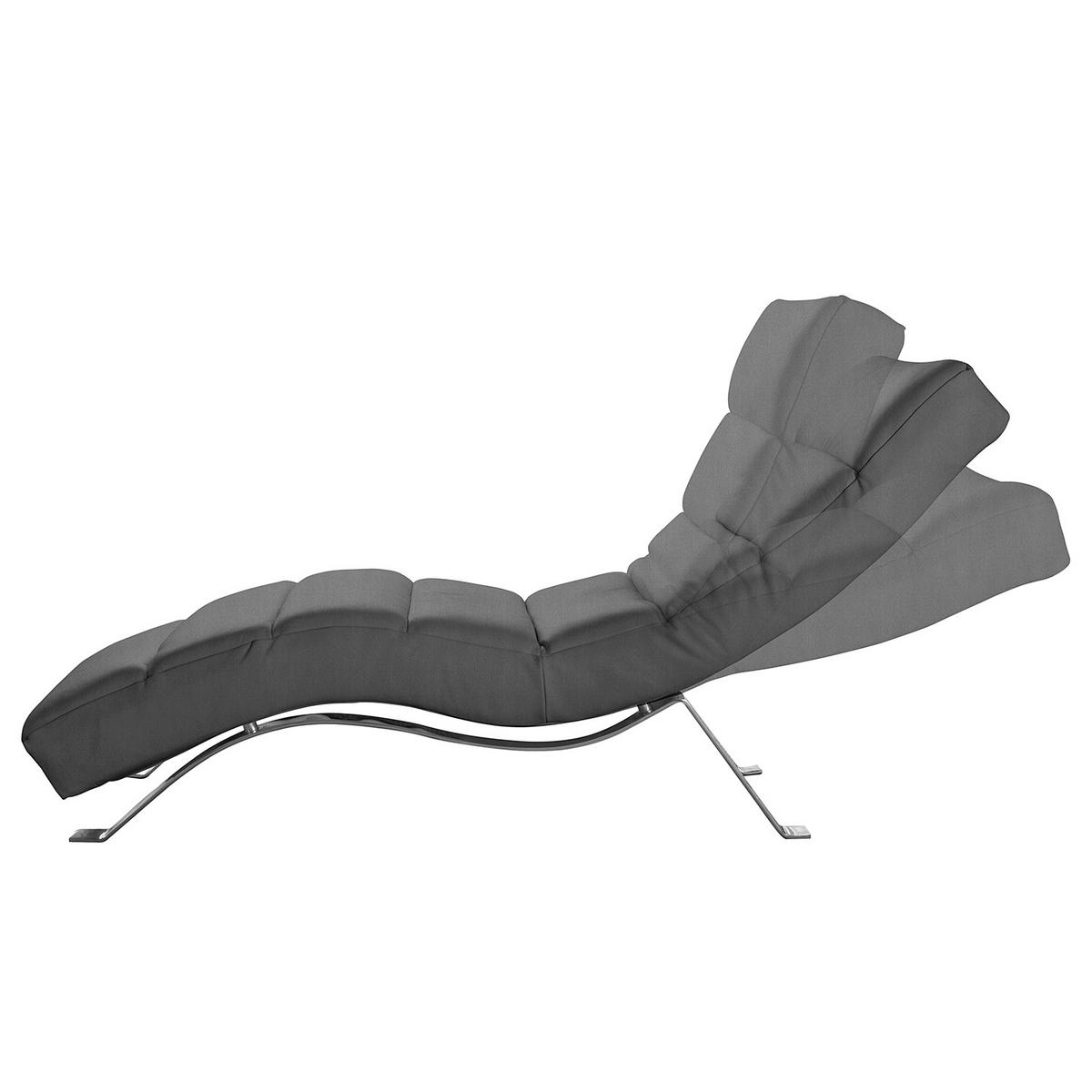 Relaxliege Swing Silver Dunkelgrau B: 65 Cm - Dunkelgrau/Silberfarben, Design, Textil (65/65-95/171cm) - Livetastic