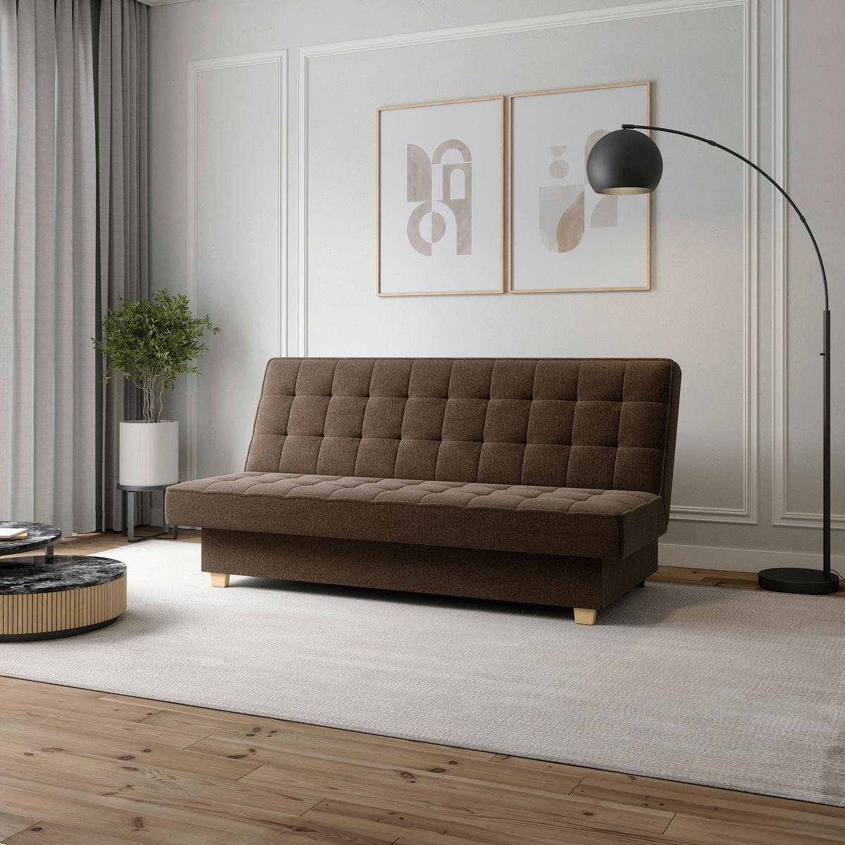 Schlafsofa Miko Braun B: 192 cm - Braun, Design, Textil (192/92/95cm) - MID.YOU