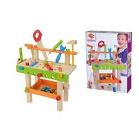Kinder-werkbank Aus Holz Ab 3 Jahren 49--Teilig. Unisex - Multicolor, Trend, Holz (10/29,2/39cm)