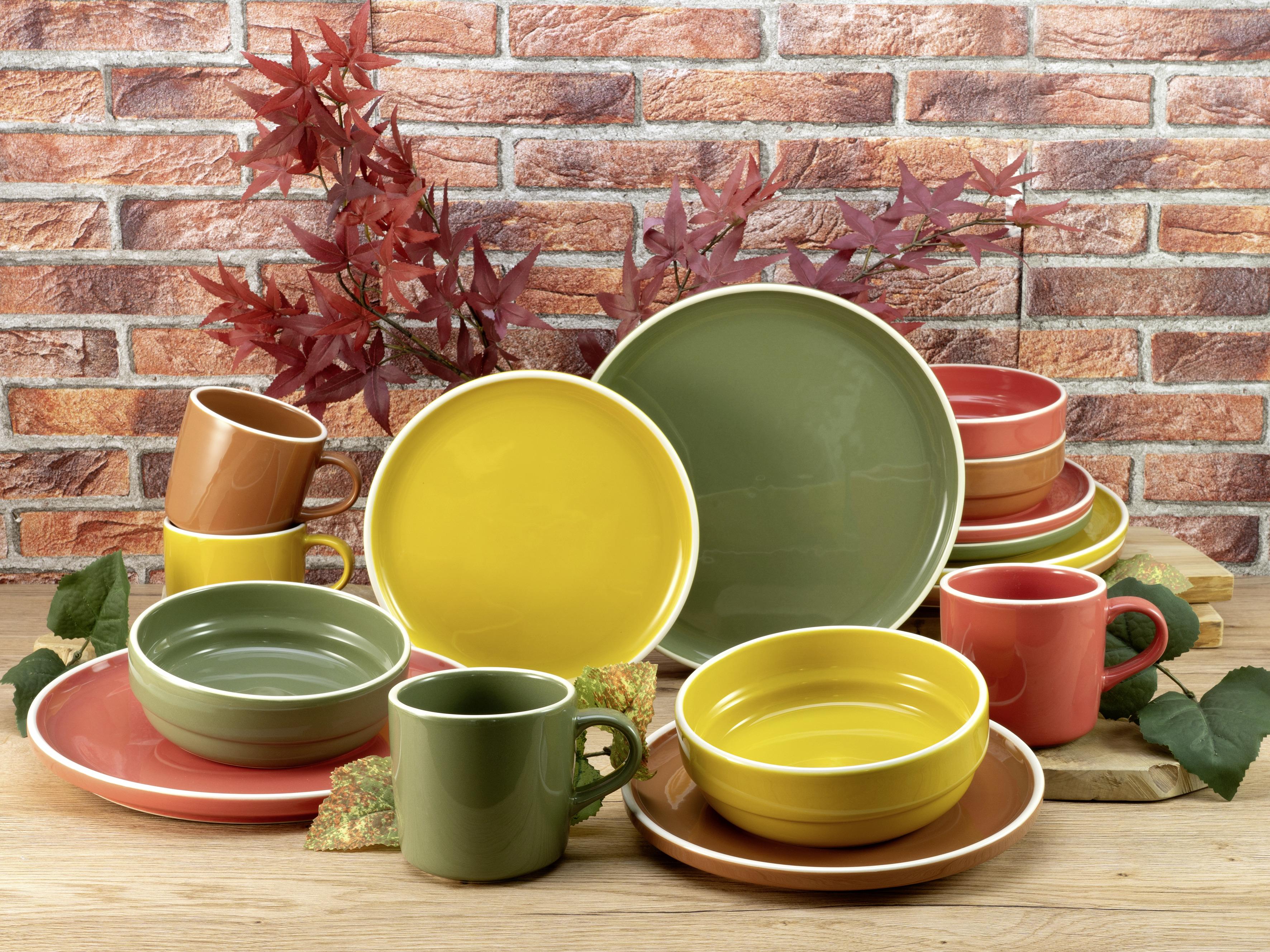 Kombiservice Indian Summer Keramik 4 Personen - Multicolor, Basics, Keramik (38,5/38,5/34cm) - Creatable