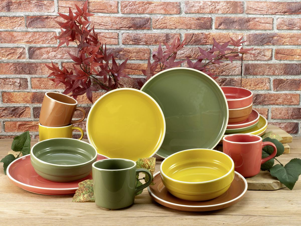 Kombiservice Indian Summer Keramik 4 Personen - Multicolor, Basics, Keramik (38,5/38,5/34cm) - Creatable