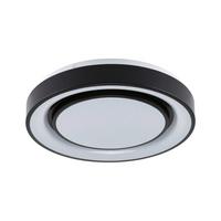 Deckenleuchte Ø 37,5 Cm 1-Flamming Dimmbar - Schwarz/Weiß, Basics, Kunststoff/Metall (37,5/7cm) - Paulmann
