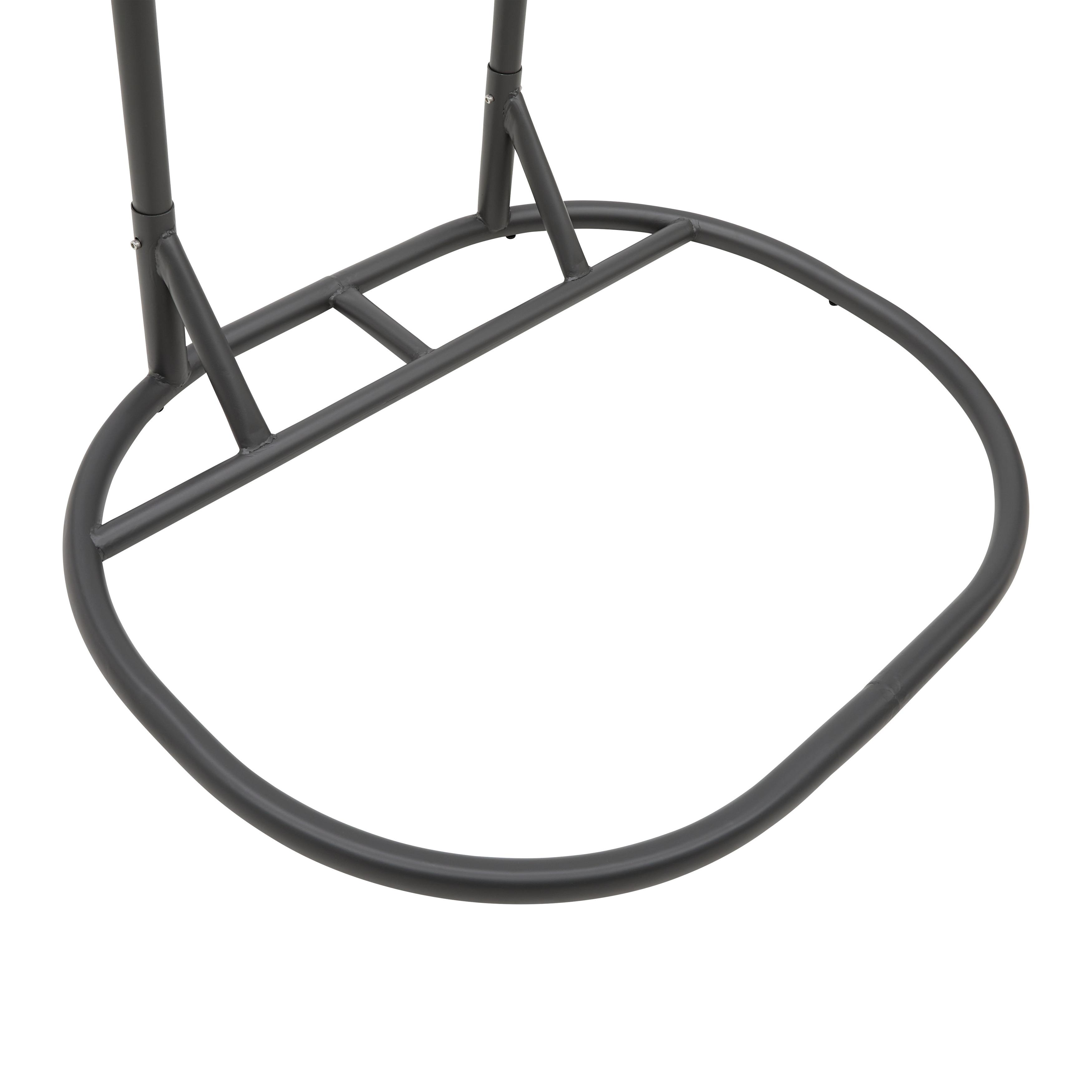 Závěsné Křeslo Mia - šedá/tmavě šedá, Moderní, kov/textil (128/106/200cm) - Bessagi Garden