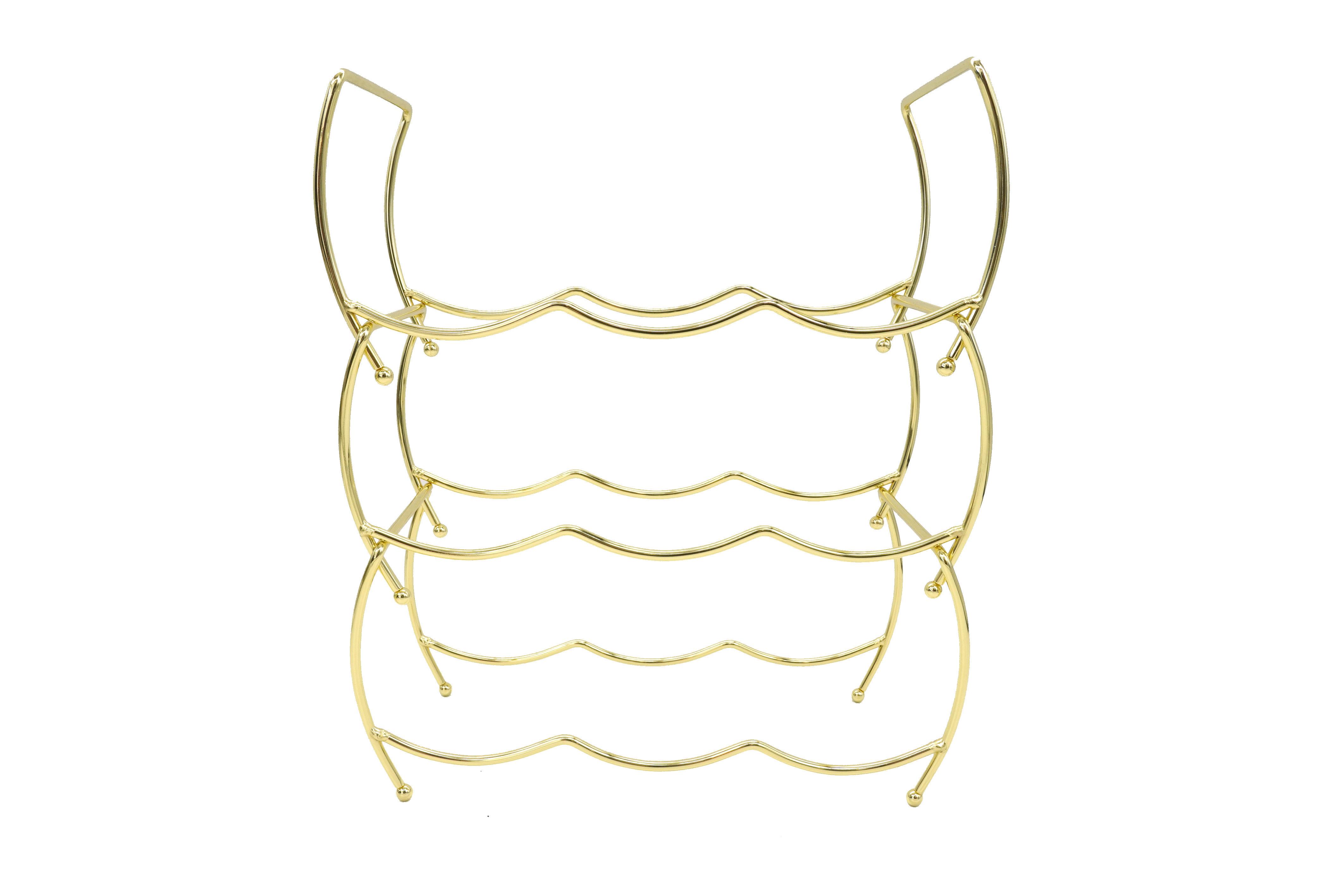 REGÁL NA VÍNO Chromfarben - barvy zlata, kov (32,5/49/14cm) - Modern Living
