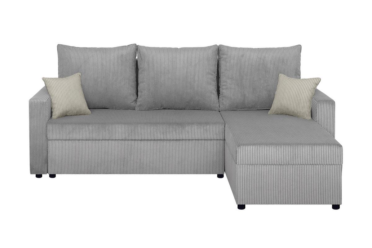 Ecksofa Star Taupe S: 228x147 cm - Taupe/Schwarz, Design, Holzwerkstoff/Textil (228/147cm) - P & B