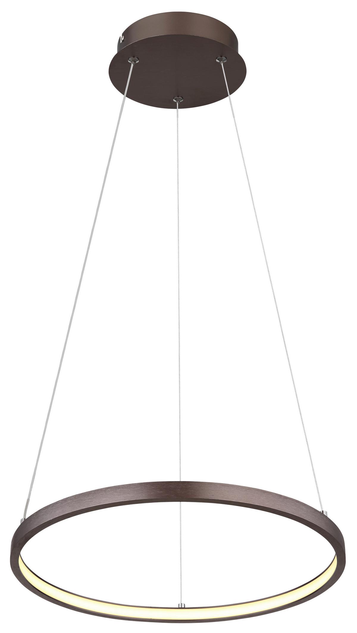 Led Függőlámpa 67192-19br - barna/opál, Design, műanyag/fém (38,5/120cm) - Globo