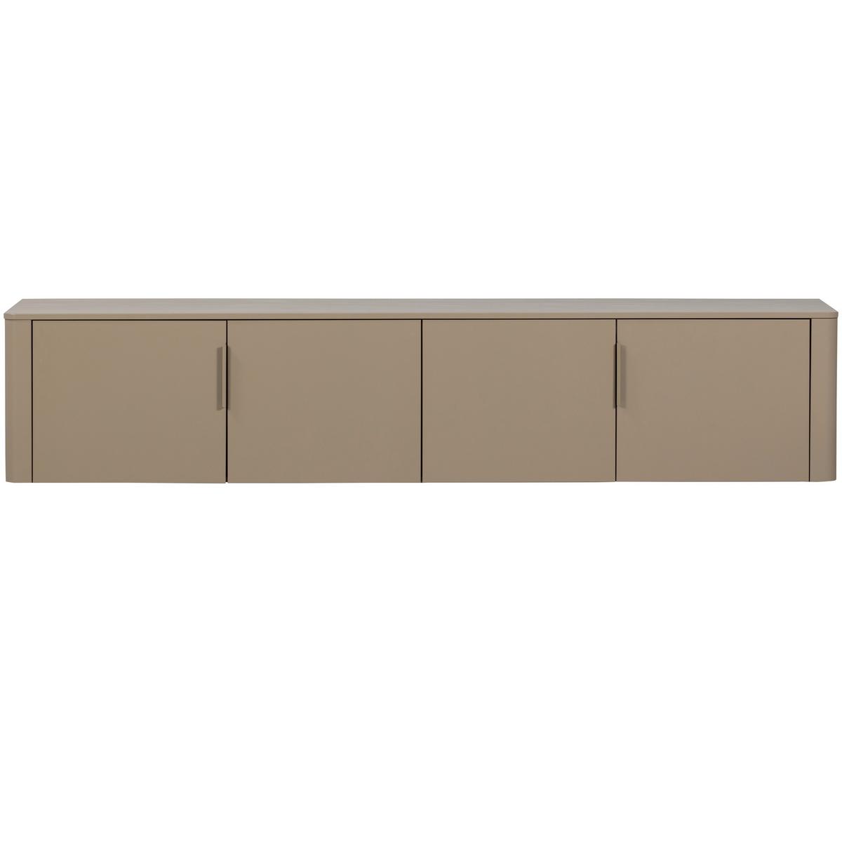 LOWBOARD Gunnar Schlammfarben B: 200cm - Schlammfarben/Schwarz, Design, Holz (200/56/44cm) - Livetastic