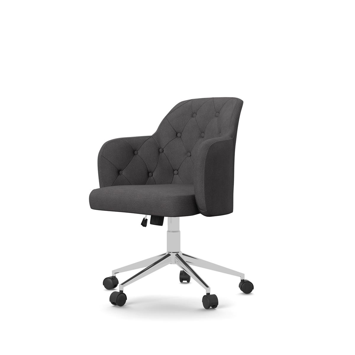 Drehstuhl Washington Grau B: 66 cm - Silberfarben/Grau, Design, Holzwerkstoff/Textil (66/99/57cm) - MID.YOU