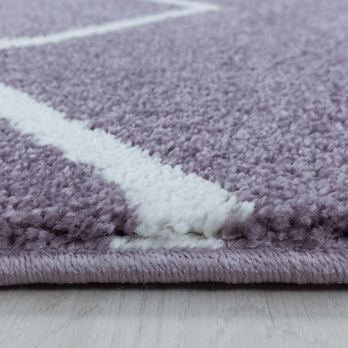 Teppich Läufer Lila Rio 80x250 cm - Lila, Basics, Textil (80/250cm)