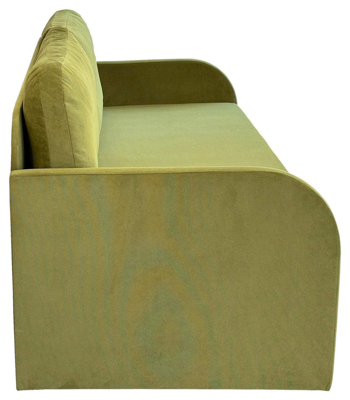 Schlafsofa Milan - Schwarz/Olivgrün, Design, Textil (203/77/86cm) - MID.YOU