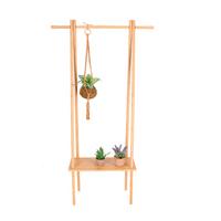 Wandregal Mit Übertopf Bambus Pflanzenregal Py204 - Hellbraun, LIFESTYLE, Holz (82/28/116cm)