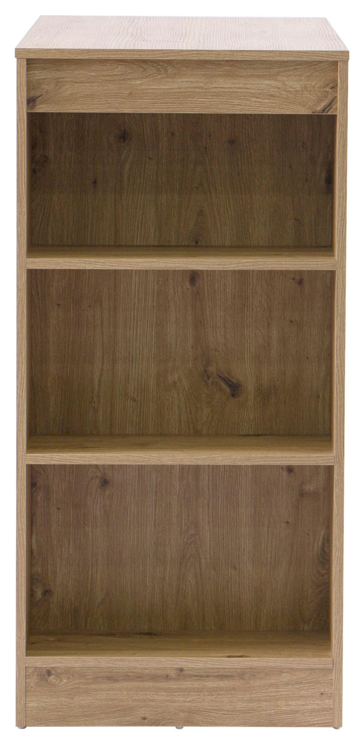Bartisch Brest 110x103x50 cm Melamin Eiche 3 Ablagen - Eichefarben, KONVENTIONELL, Holzwerkstoff (110/103/50cm)