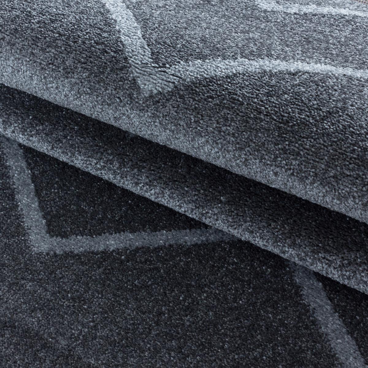 Hochflor Teppich Grau Rio 140x200 cm - Grau, Basics, Textil (140/200cm)