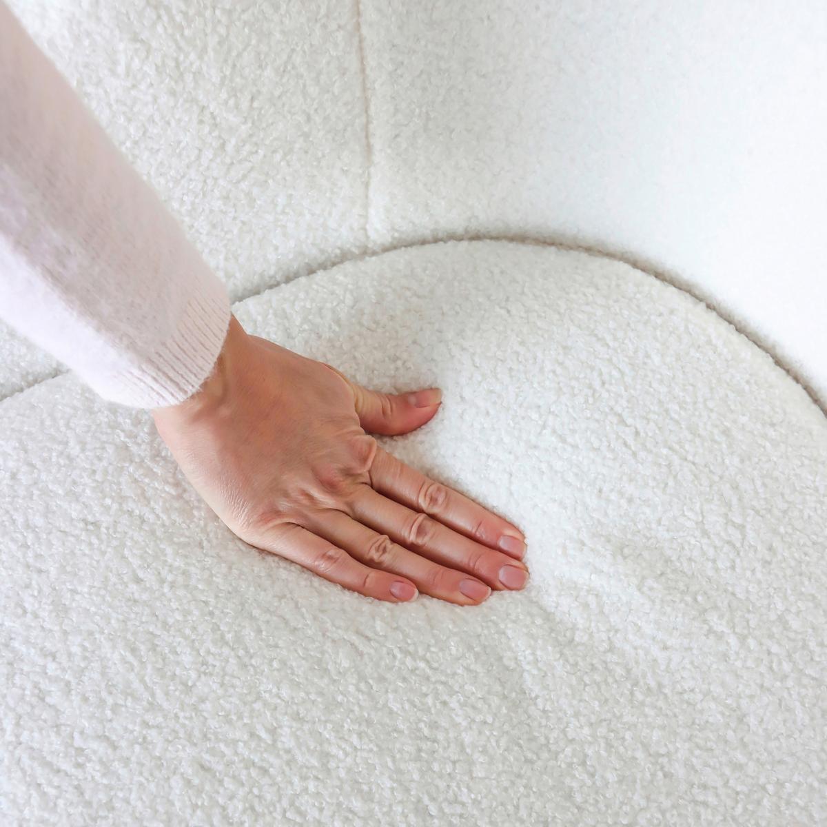 Armlehnstuhl Scandi Ted Weiß B: 68 Cm - Buchefarben/Weiß, MODERN, Holz/Textil (68/85/62cm) - MID.YOU