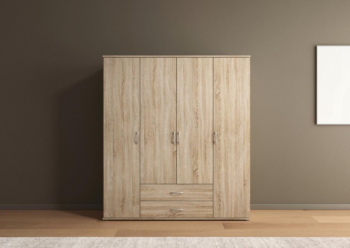 Drehtürenschrank 168 cm Paul Eiche Sonoma Dekor - Eichefarben, KONVENTIONELL, Holzwerkstoff (168/188/52cm)