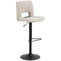 Barová židle béžová, otoční - černá/béžová, Design, kov/textil (41,5/115/52cm) - MID.YOU