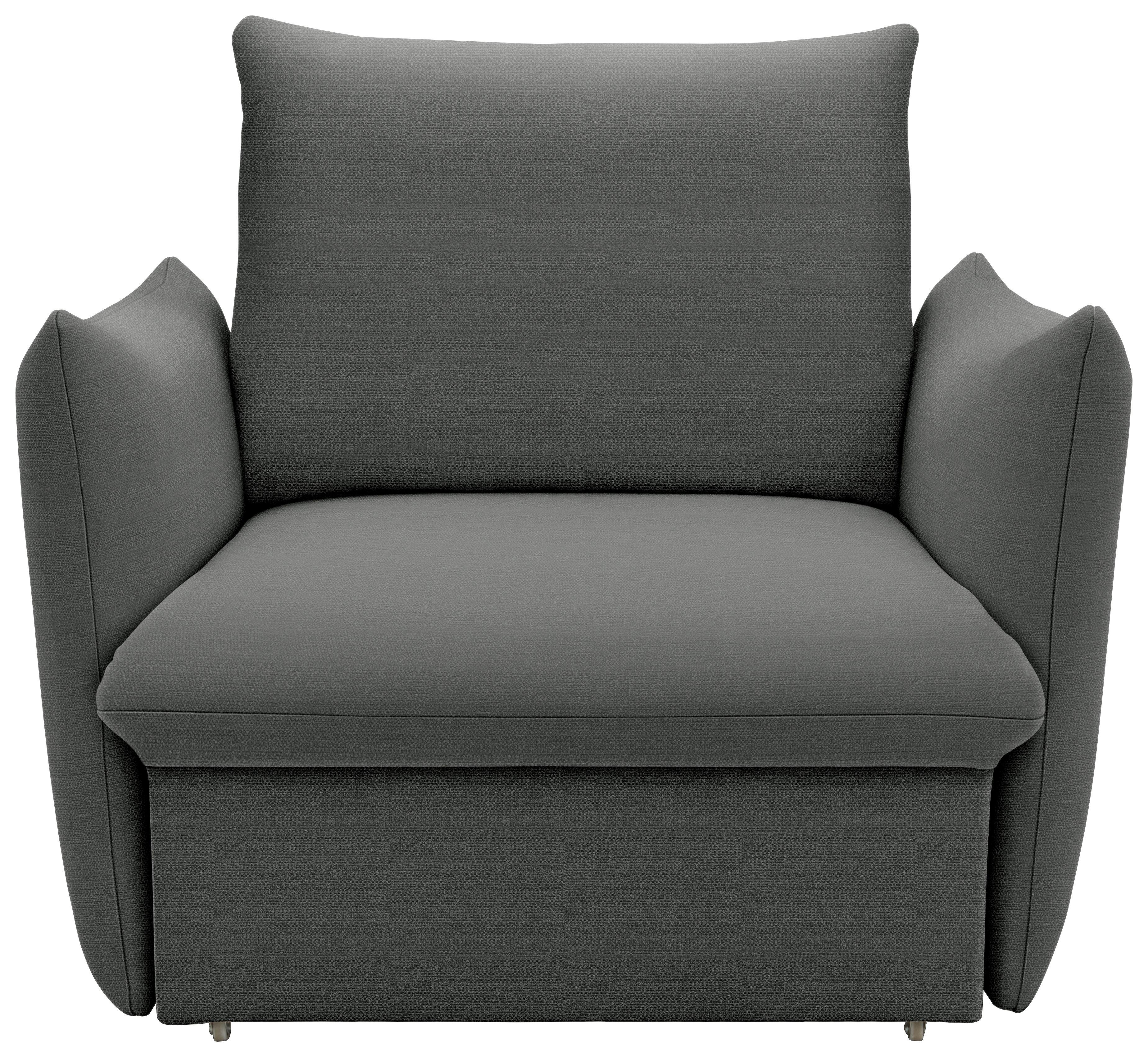 Sessel Looks Grau B: 120 cm - Schwarz/Orange, Design, Textil (120/100/97cm) - LOOKS by W.Joop