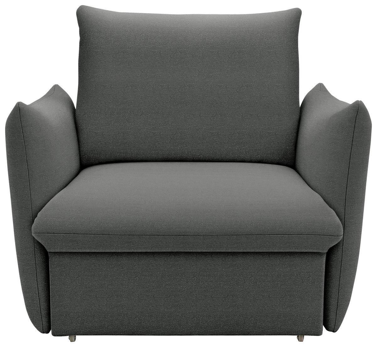 Sessel Looks Grau B: 120 cm - Schwarz/Orange, Design, Textil (120/100/97cm) - LOOKS by W.Joop