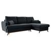 Ecksofa Scandic Lagom Dunkelgrau S: 235x157 Cm - Dunkelgrau/Naturfarben, Textil (235/157cm) - MID.YOU