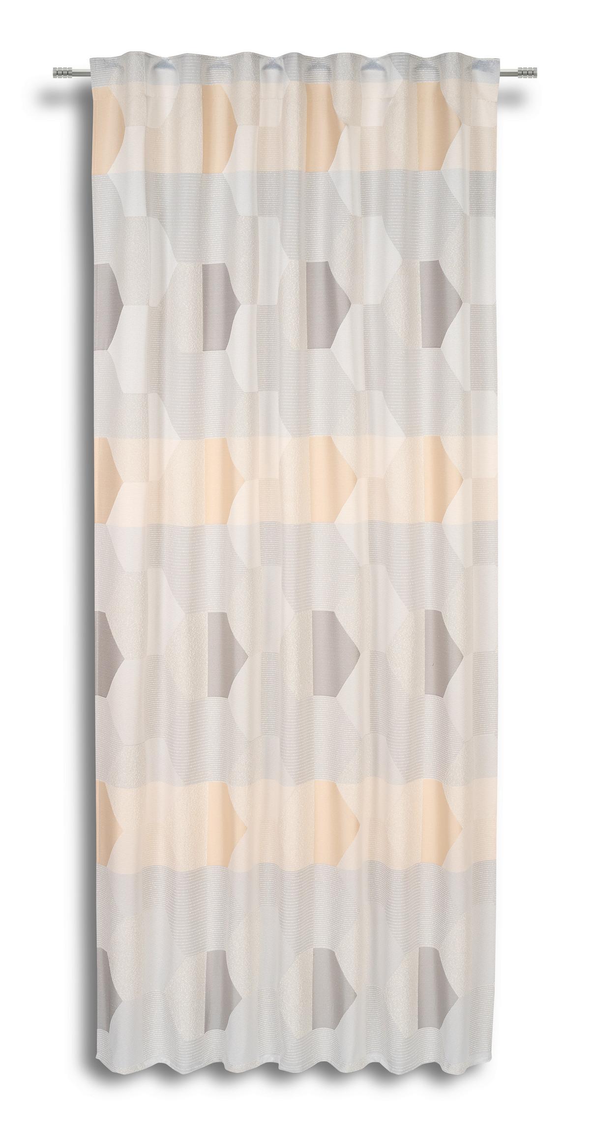 Fertigvorhang Amelie - Beige, MODERN, Textil (140/245cm) - Luca Bessoni