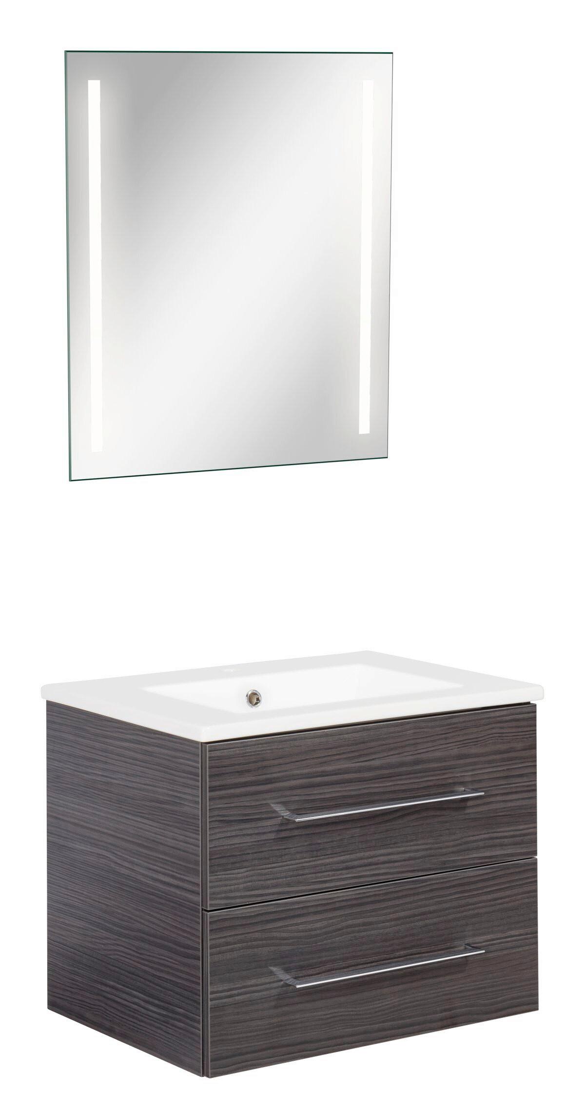 Badezimmer B.Perfekt Eichefarben 3-Teilig - Eichefarben/Weiß, Basics, Keramik/Holzwerkstoff (62,2/123,7/48cm) - MID.YOU