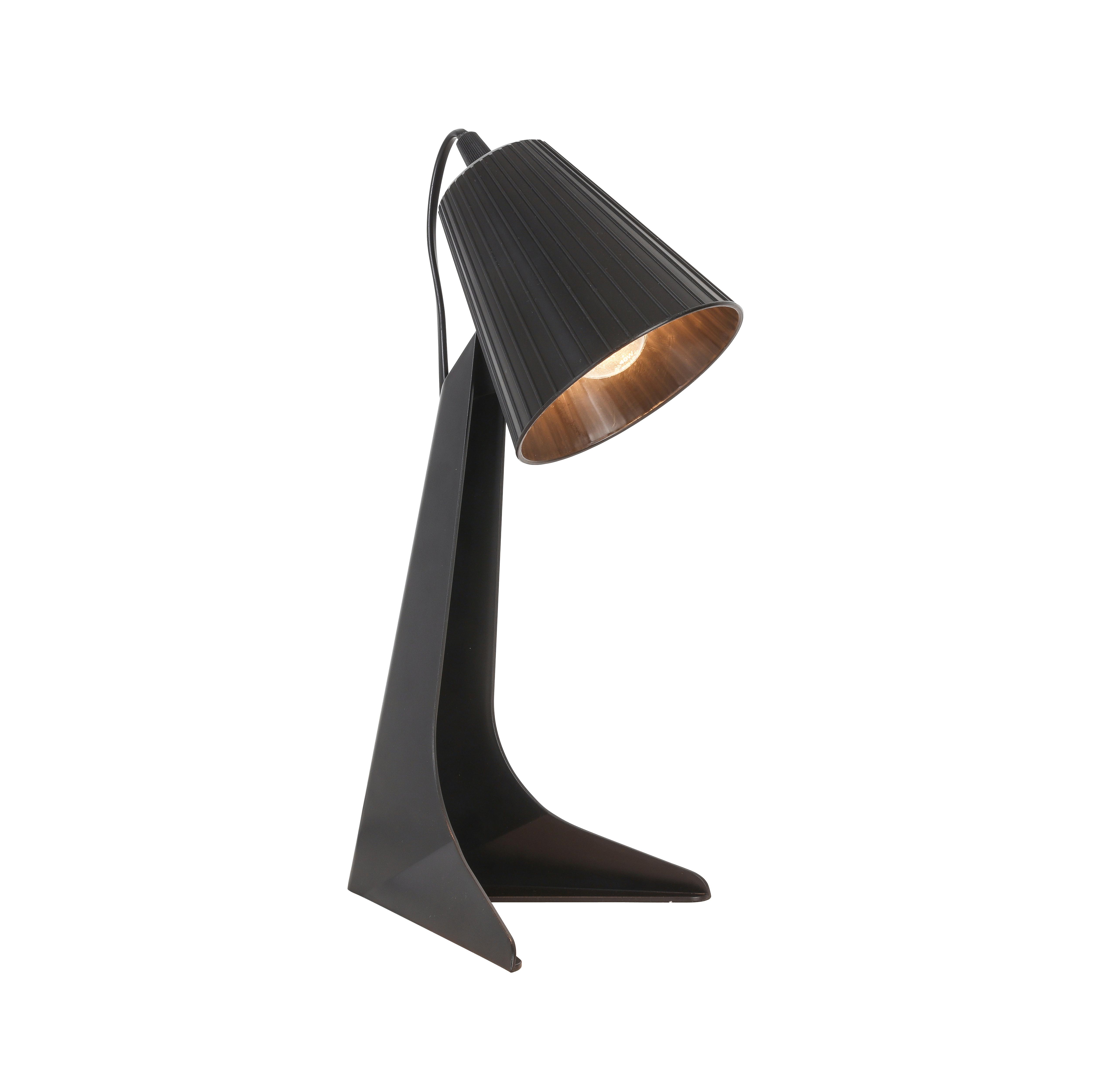 Stolná Lampa Bunti - čierna, Romantický / Vidiecky, plast (15,6/34,3/18,9cm) - Modern Living