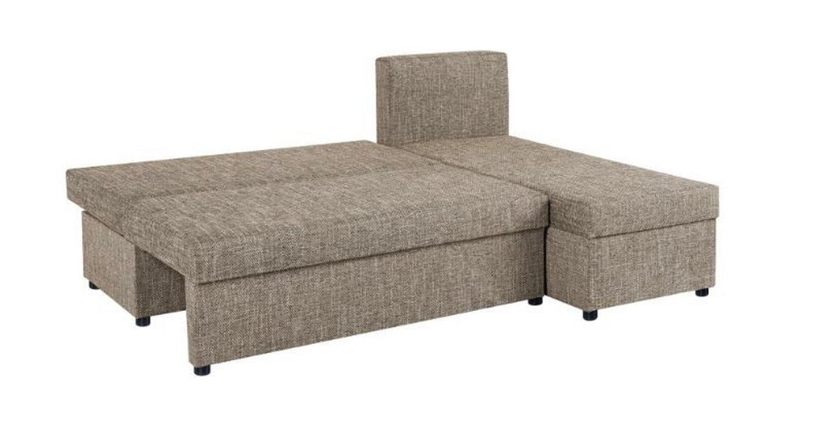 Rohová sedačka JON,cappuccino, obojstranná,lôžko,úl.priestor - čierna/cappuccino, Design, textil/plast (195/147cm) - Based
