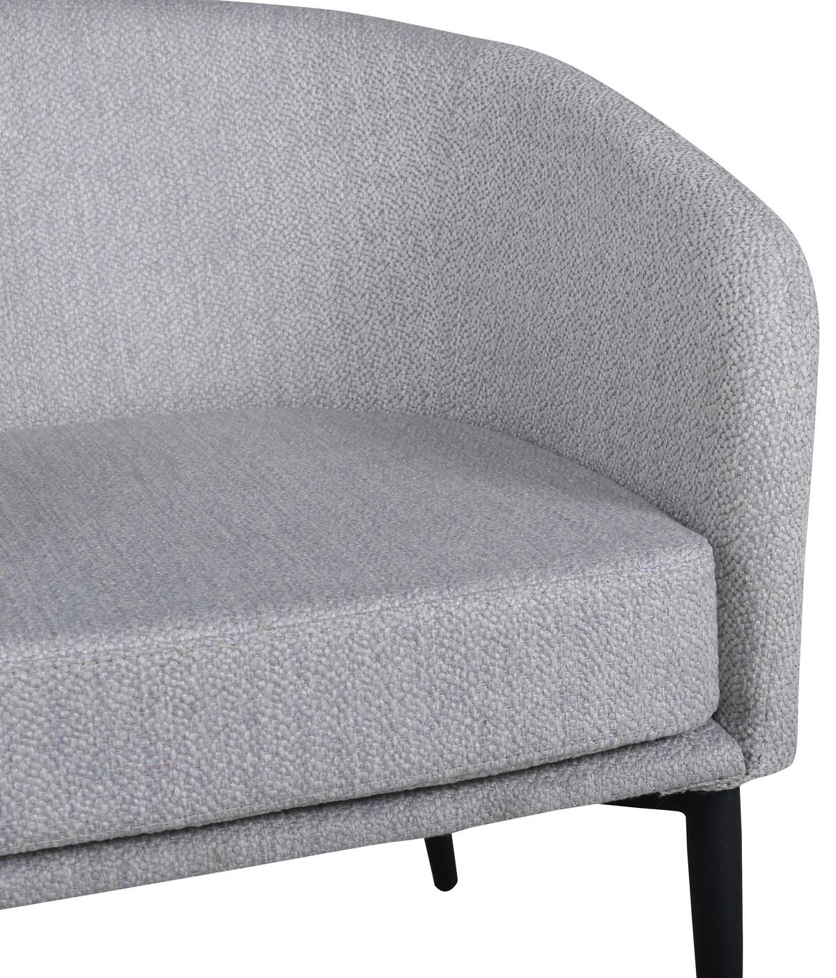 Sessel Fluffy - Schwarz/Grau, Design, Textil/Metall (83/70/64cm) - Livetastic