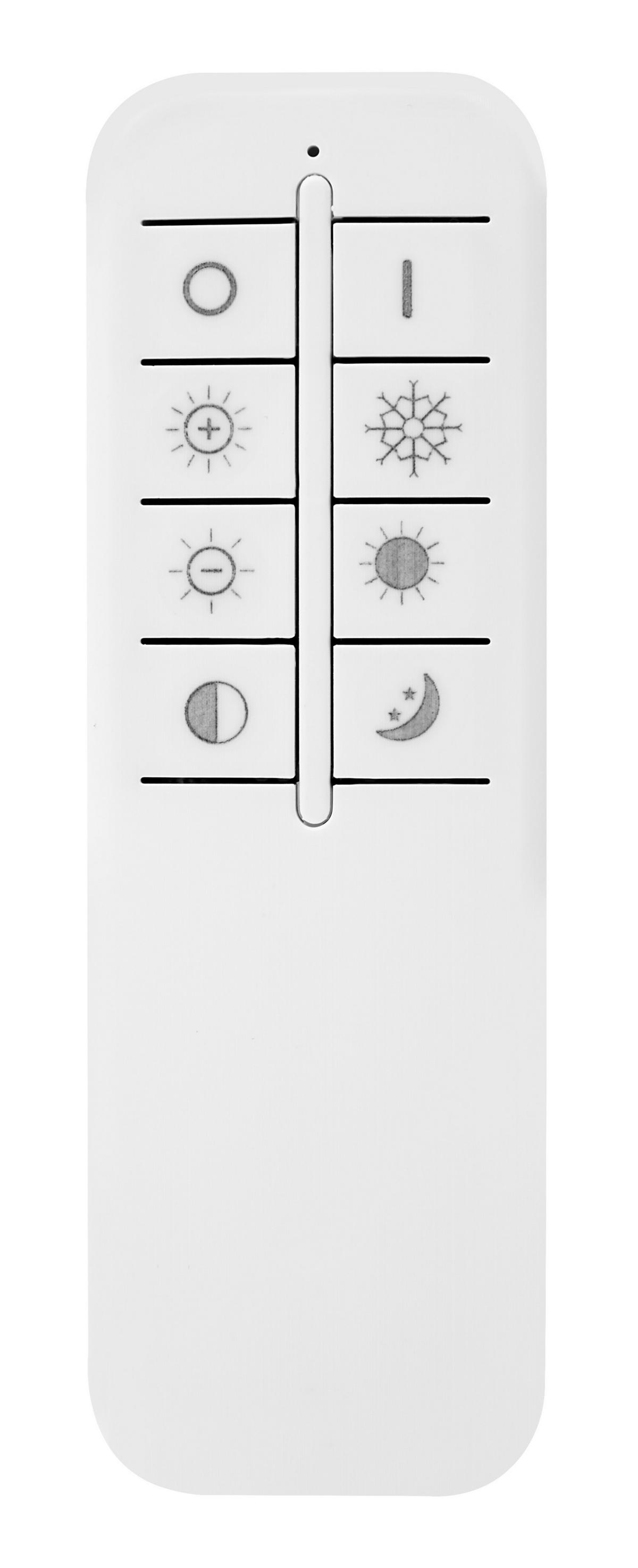 Led-deckenleuchte Lima Ø 46,8 Cm Mit Fernbedienung - Opal/Schwarz, Basics, Kunststoff/Metall (46,8/6cm) - Globo