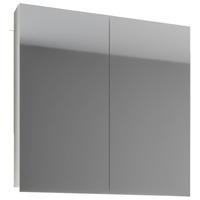Spiegelschrank Vcb 2-türig Bxhxt: 60x59x12 Cm Weiß - Weiß, Basics, Glas/Holzwerkstoff (60/59/12cm) - MID.YOU